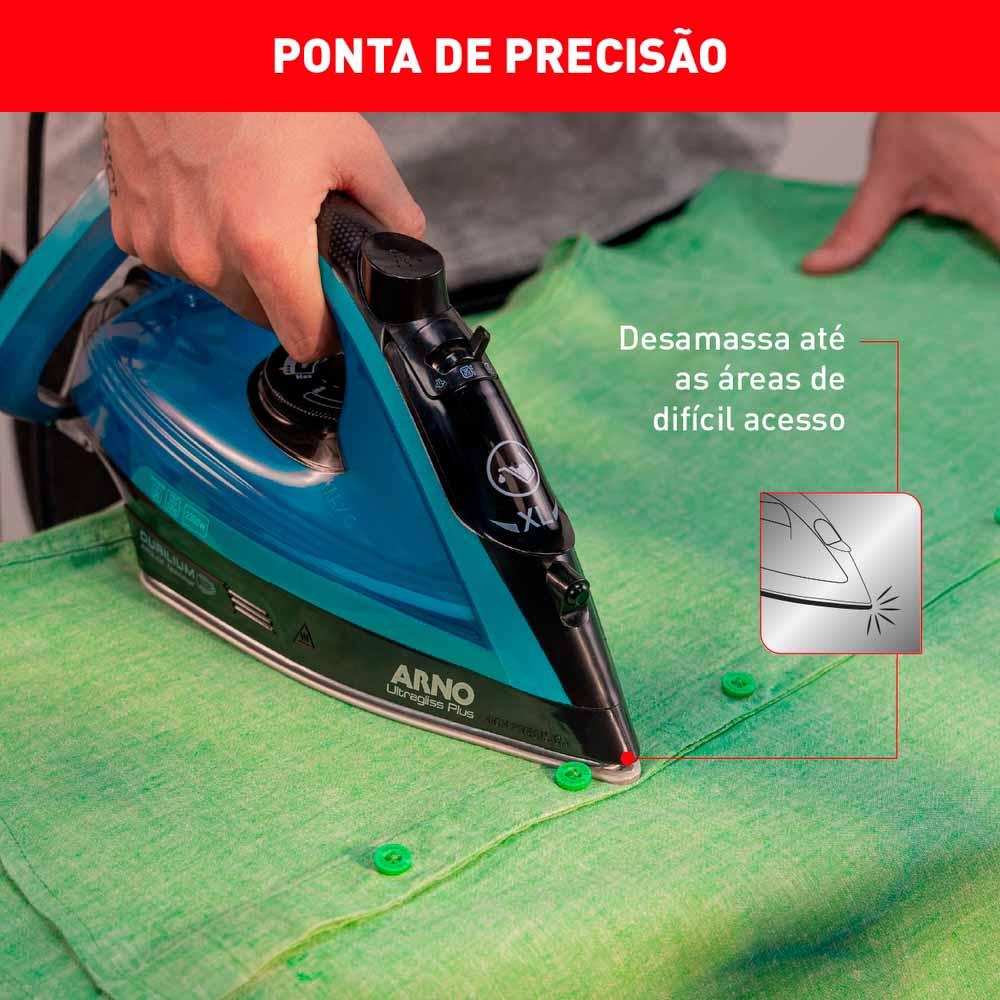 Ferro De Passar a Vapor Ultragliss Arno FMY Azul 220V - 10