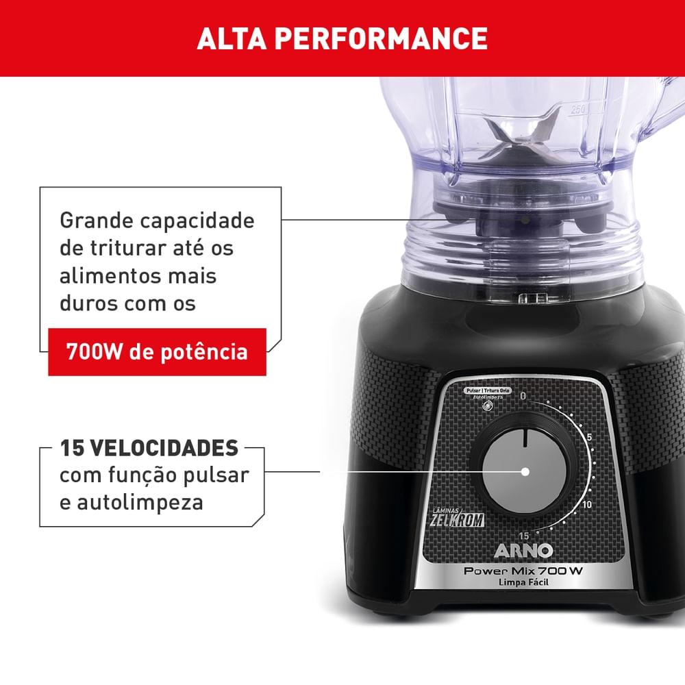 Liquidificador Powermix Arno 700w  LQ33 Preto 220v - 4
