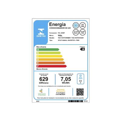 Ar Condicionado Split Hi Wall TCL FreshIN 3.0 Inverter 18.000 Btus Frio 220v R-32