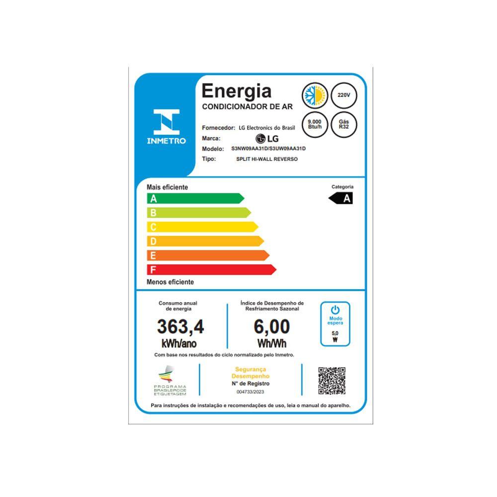 Ar Condicionado Hi Wall LG Dual Inverter Voice AI 9.000 Btus Quente e Frio 220v R-32 - 6