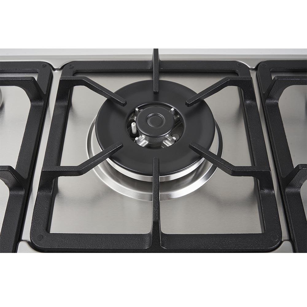 Cooktop 5 Bocas Fischer Infinity Trempe De Ferro Tripla Chama à Gás Mesa Inox Bivolt - 5