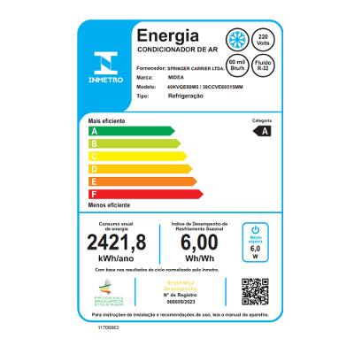 Ar Condicionado Split Cassete Inverter 4 Vias Wi-Fi Midea 60.000 Btus Frio 220v R-32