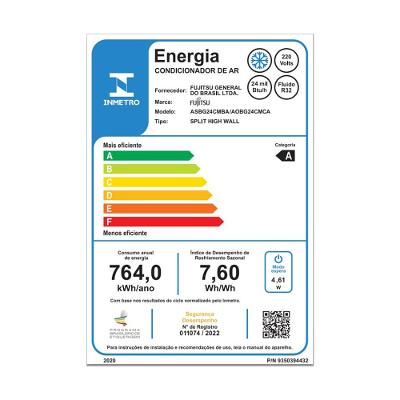 Ar Condicionado Split Hi Wall Inverter Fujitsu Airstage Premium 24.000 Btus Frio 220v R-32
