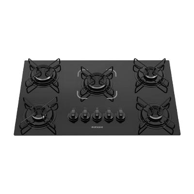 Cooktop 5 Bocas Essencial Itatiaia Mesa De Vidro à Gás Bivolt Preto