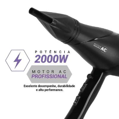 Secador de Cabelos Philco 2000w Motor Profissional PSC3050 Preto 220V