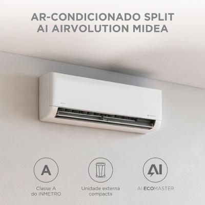 Ar Condicionado Split Hi Wall Midea AI Airvolution Inverter 12.000 Btus Frio 220V R-32