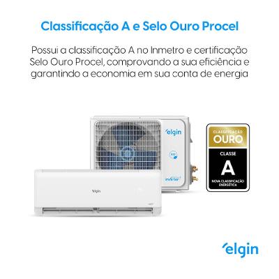 Ar Condicionado Split Hi-Wall Elgin Eco Inverter II Connect 12.000 Btus Frio 220V R-32