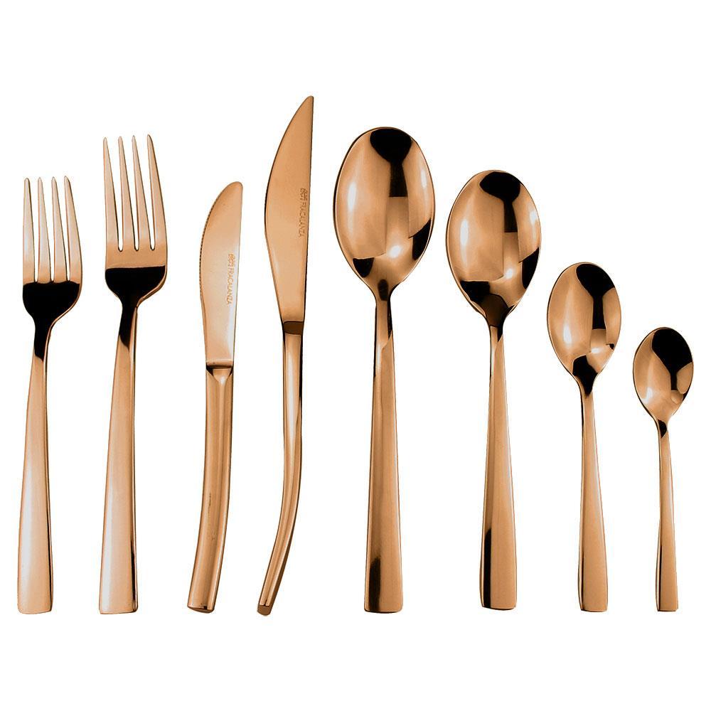 Faqueiro 48 Peças Fracalanza Ravel em Aço Inox - Cobre - 1