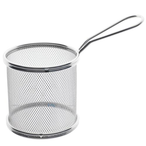 Mini Cesta Redonda para Alimentos Dynasty Fry em Aço Inox - Prata