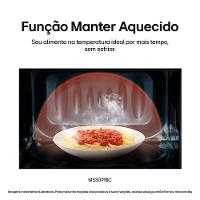 Forno de Micro-ondas LG 30 Litros MS3091 com Função Limpa Fácil e Descongelamento Uniforme - Preto e Branco - 7