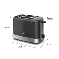 Torradeira Electrolux Efficient ETS10 - Granite Gray - 8