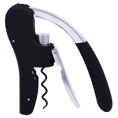 Saca-Rolhas Fracalanza Emborrachado com Alavanca - Preto