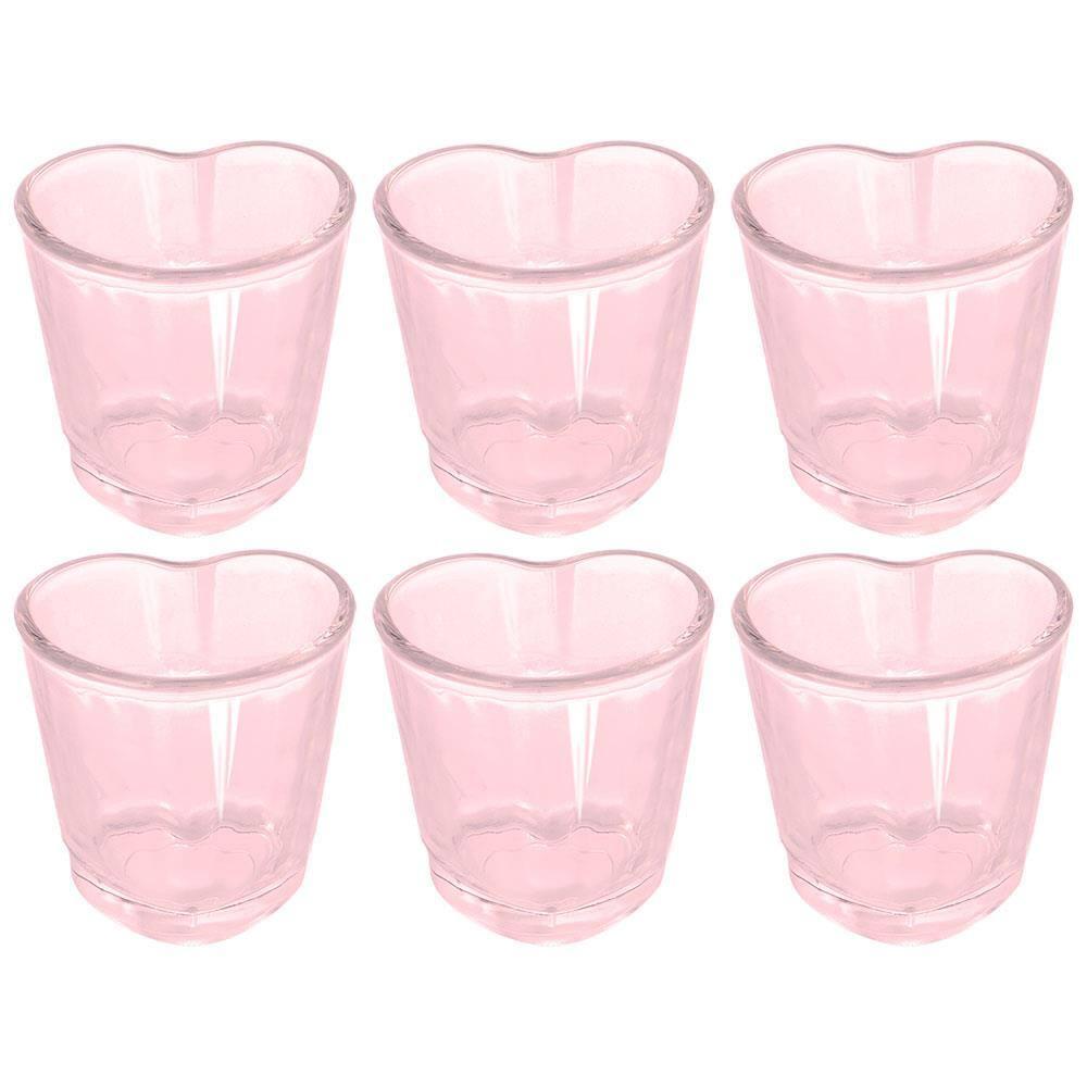 Conjunto de Copos para Shot Dynasty Love em Vidro Rosa 45ml - 6 Peças - 1