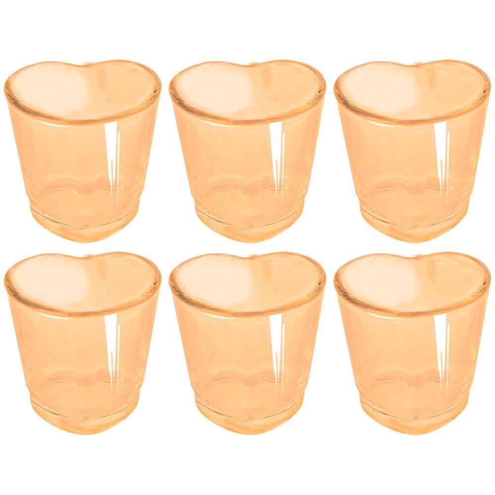 Conjunto de Copos para Shot Dynasty Love em Vidro Âmbar 45ml - 6 Peças - 1