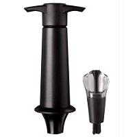Conjunto Bomba a Vácuo Vacu Vin Wine Bar Pro em Aço Inox/ABS com 1 Tampa - Preto - 1