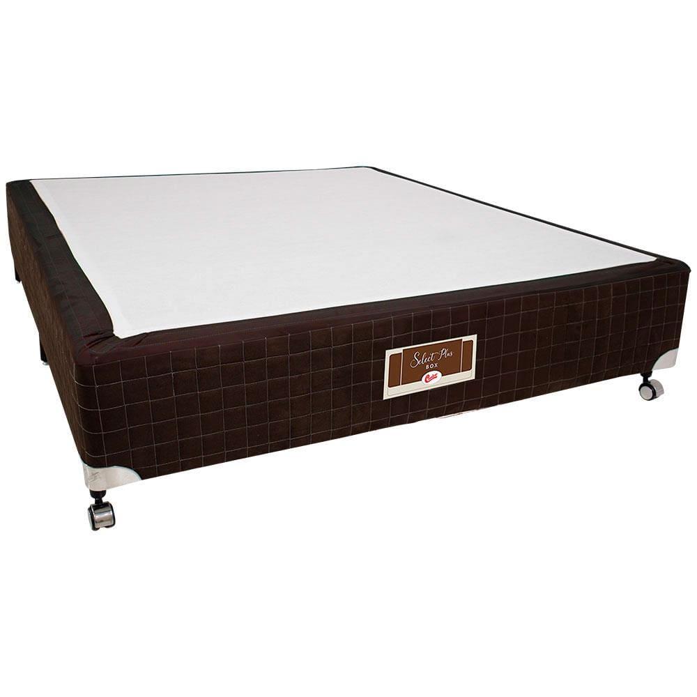 Base Box de Casal Castor Sellect P com Revestimento em Tecido Suede 40x138x188cm - Marrom - 1