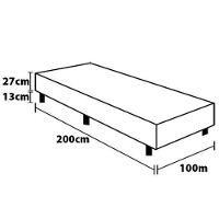 Base Box Solteirão Castor New Alfa com Revestimento em Tecido Poliéster 40x100x200cm - Cinza - 2