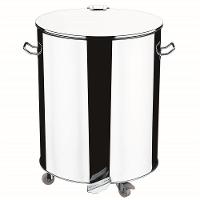 Lixeira Brinox com Pedal Abre e Fecha Decorline em Aço Inox - 110 L - 1