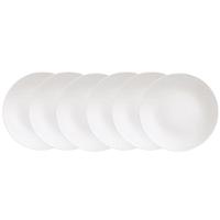 Conjunto com 6 Pratos Rasos Tramontina Leonora em Porcelana 25 cm - Branco - 1