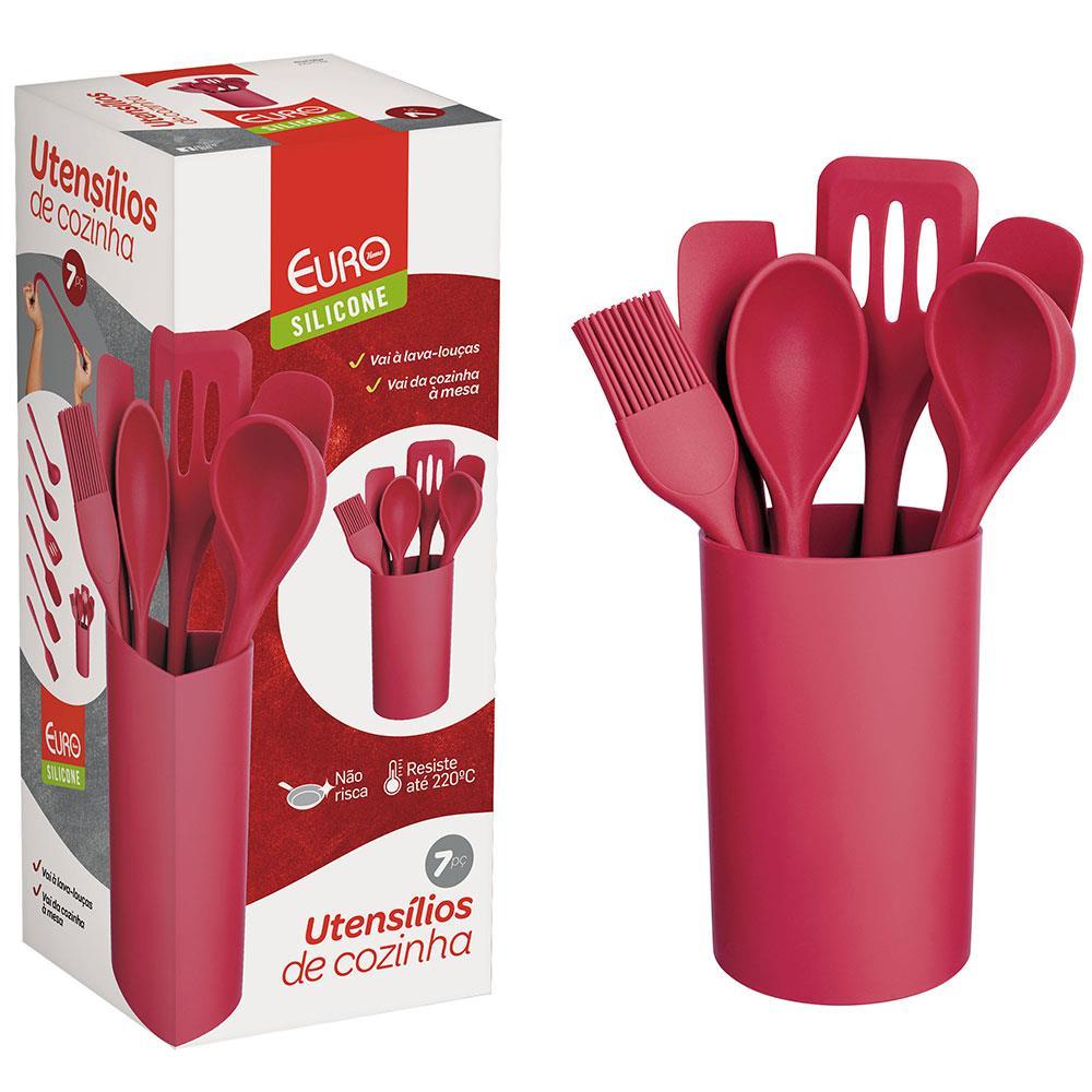 Conjunto de Utensílios Euro Home com Suporte em Silicone e Nylon – 7 Peças - 3