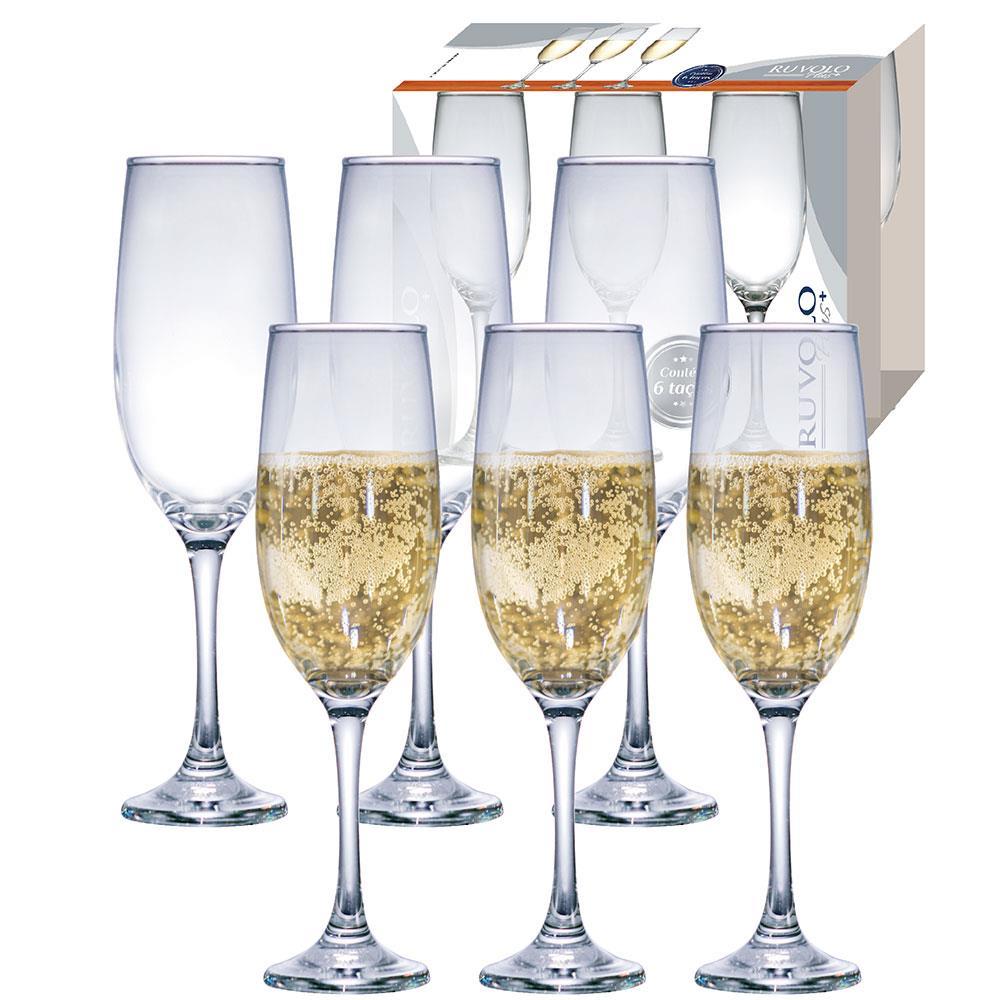 Conjunto de Taças para Champanhe Ruvolo One 200 ml – 6 Peças - 4