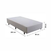 Base Box para Colchão King Size Herval Sense 39x96x203 cm - Bege - 3