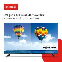 Smart TV 32" Aiwa HD AWS-TV-32-BL-02-A Android, Comando de Voz, Dolby Audio, HDR10, Borda Ultrafina