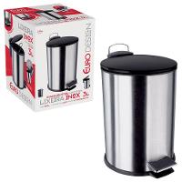 Lixeira Euro Home com Pedal LIX2317-PT em Inox e PP – 3 L