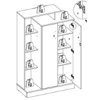 Sapateira Multiuso Demóbile Elite com 2 Portas e 6 Prateleiras - 5