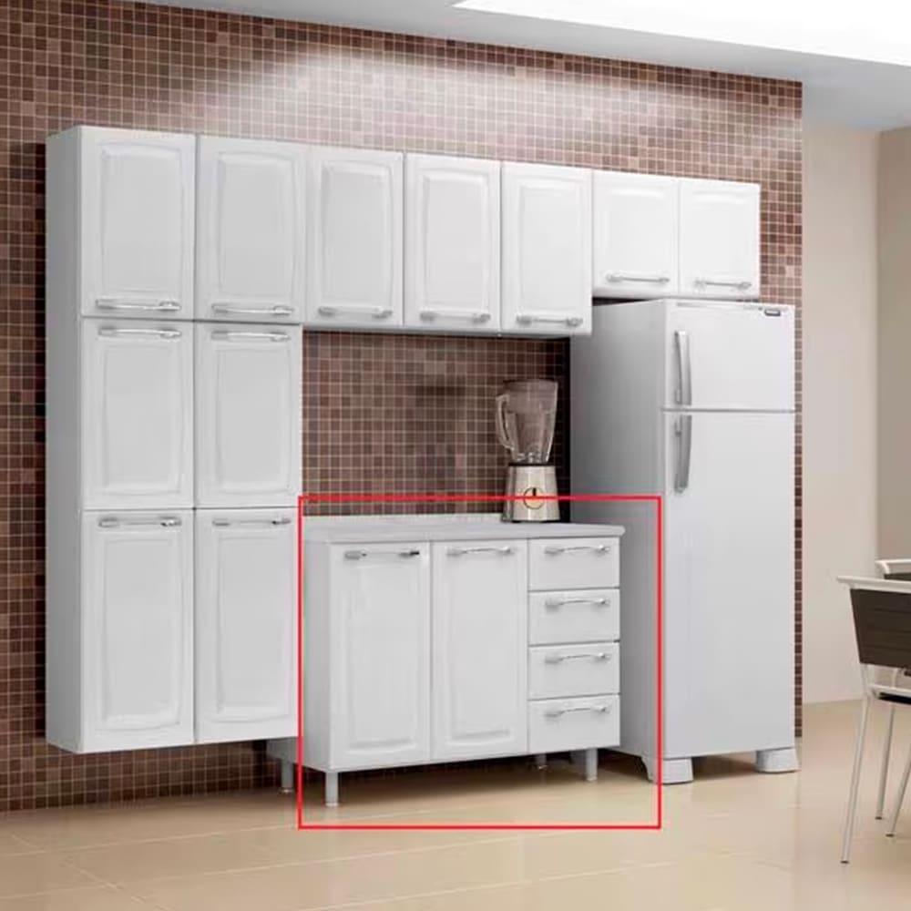 Gabinete Itatiaia Diamante com 2 Portas, 4 Gavetas e 1 Prateleira - 105cm de Largura - 7