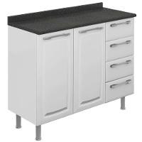 Gabinete Itatiaia Diamante com 2 Portas, 4 Gavetas e 1 Prateleira - 105cm de Largura - 1