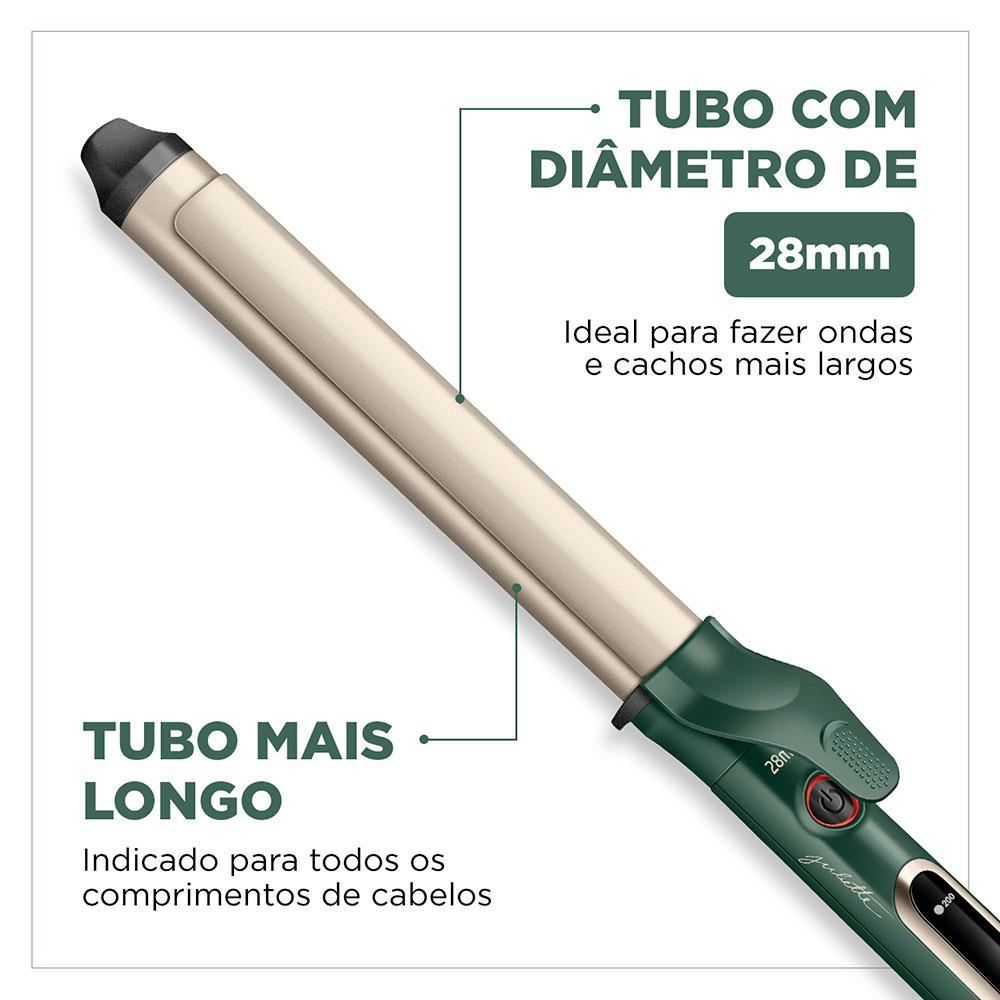 Modelador de Cachos Mondial by Juliette MC-Ju-02 com Cabo Giratório 220°C Bivolt - Verde Oliva - 3