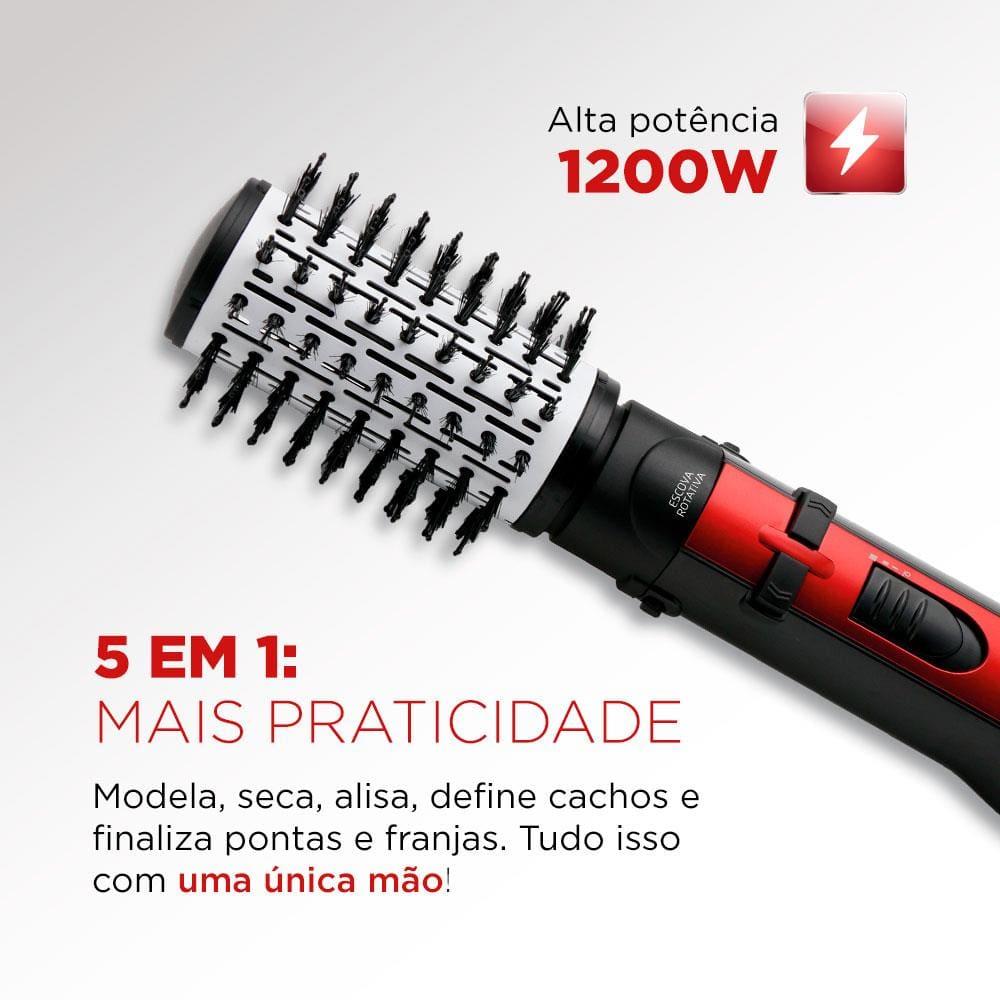Escova Rotativa Mondial Ceramic Íon Turbo ER-09 - Vermelho - 2