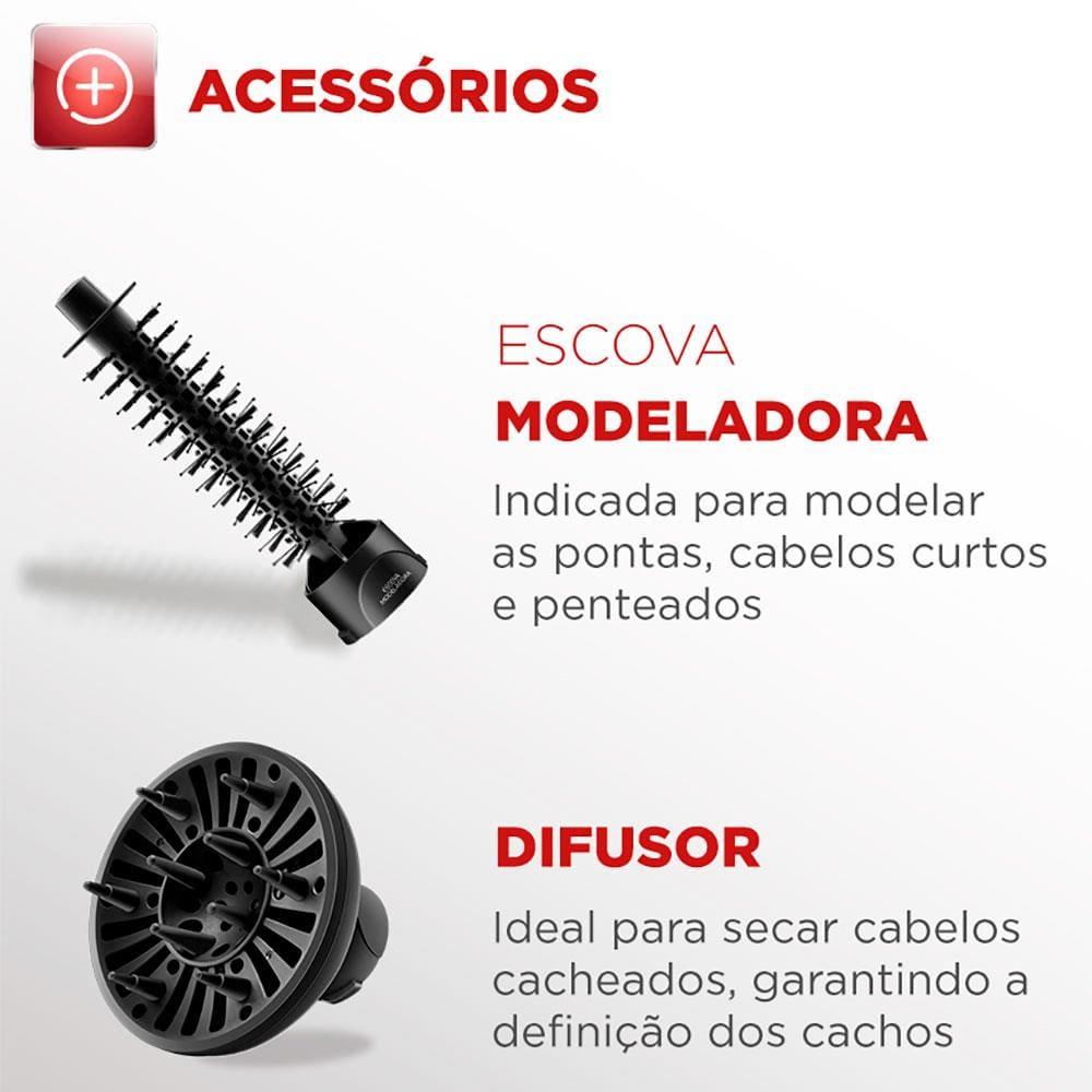 Escova Rotativa Mondial Ceramic Íon Turbo ER-09 - Vermelho - 6