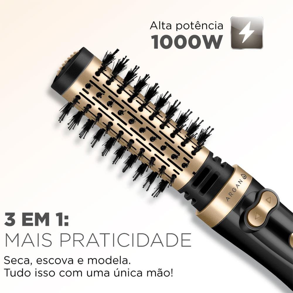 Escova Rotativa Mondial Argan ER-11 1000W Black Gold - 4