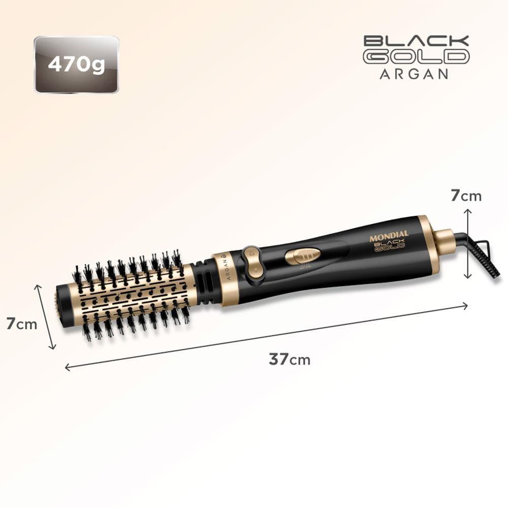 Escova Rotativa Mondial Argan ER-11 1000W Black Gold - 5