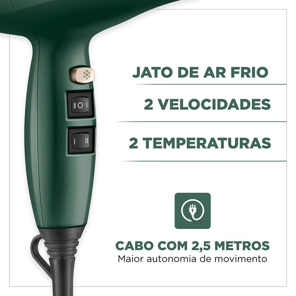 Secador de Cabelos Mondial by Juliette SCP-Ju-02 Motor AC, com Titânio, Tourmaline e Nano Silver 2000W - Verde Oliva - 7