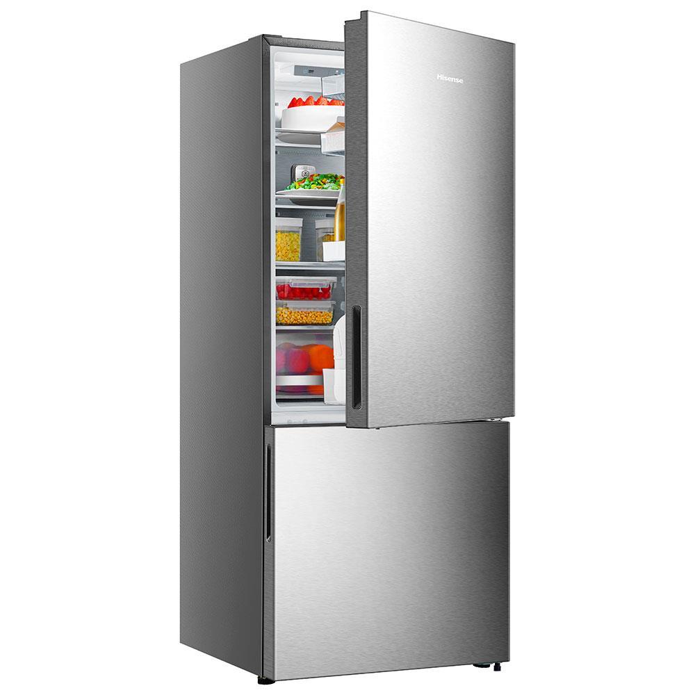 Geladeira Hisense Botton RB-52W Frost Free com Tecnologia Inverter, Portas Reversíveis e Painel Touch 397 L - Inox Look - 4