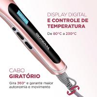 Escova Alisadora Mondial EA02 Golden Rose com Emissão de Íons e Cabo Giratório 230°C - Bivolt - 6