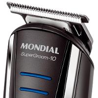 Aparador de Pelos Mondial Super Groom 10 em 1 BG-03 Sem Fio Preto/Azul - Bivolt