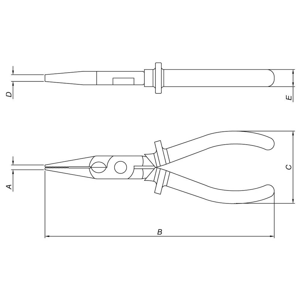 Alicate de Bico Chato Tramontina 6” com Cabo Isolado - Amarelo - 2