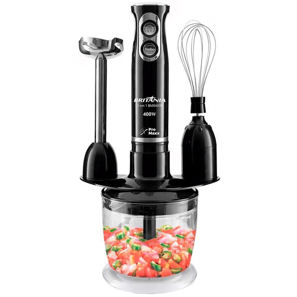 Mixer Britânia BMX400P 3 em 1 400W - Preto - 11