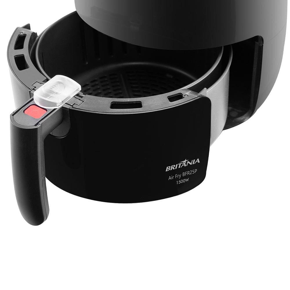 Fritadeira Elétrica Air Fryer Britânia 1500W Sem Óleo BFR25P 3,5L - Preta - 6