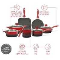 Conjunto de Panelas Brinox Ceramic Life 2.0 com Revestimento Antiaderente Cerâmico Vermelho – 7 Peças - 5