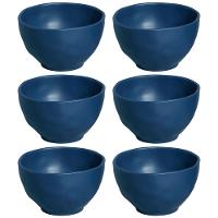 Conjunto de Bowls Porto Brasil Orgânico Boreal em Stoneware Azul 558 ml - 6 Peças - 1