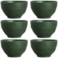 Conjunto de Bowls Porto Brasil Orgânico Leaf em Stoneware Verde 558 ml - 6 Peças - 1