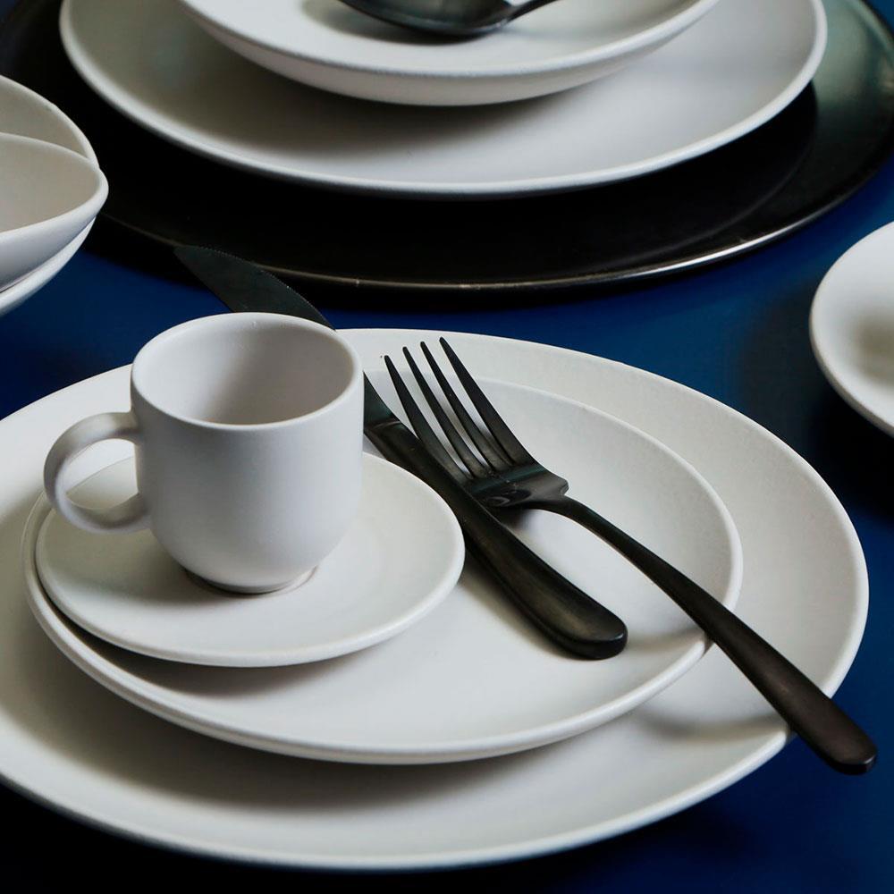 Conjunto com 6 Pratos de Sobremesa Porto Brasil Coup Vit em Stoneware 19,4cm – Cinza - 4