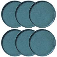 Conjunto com 6 Pratos de Sobremesa Porto Brasil Neo Night Sky em Stoneware 21,5cm – Azul - 1