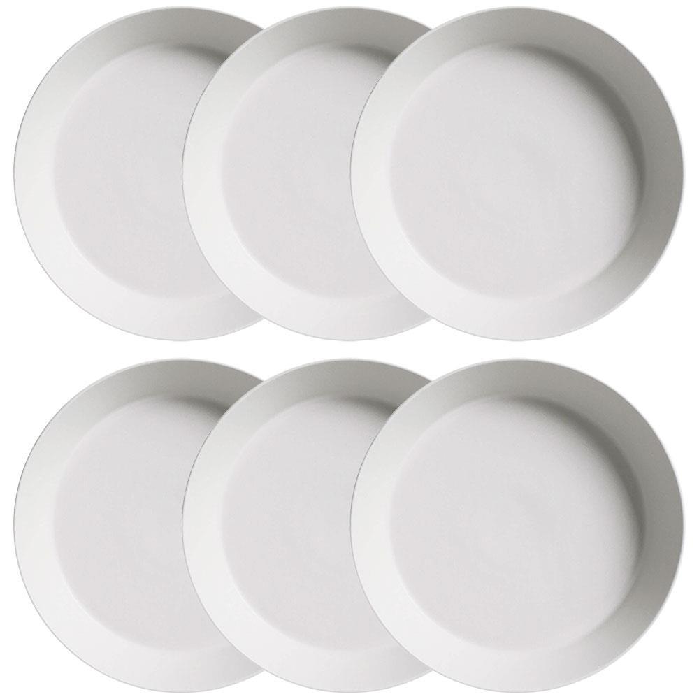 Conjunto com 6 Pratos Fundos Porto Brasil Neo Vit em Stoneware 19,5 cm – Cinza - 1