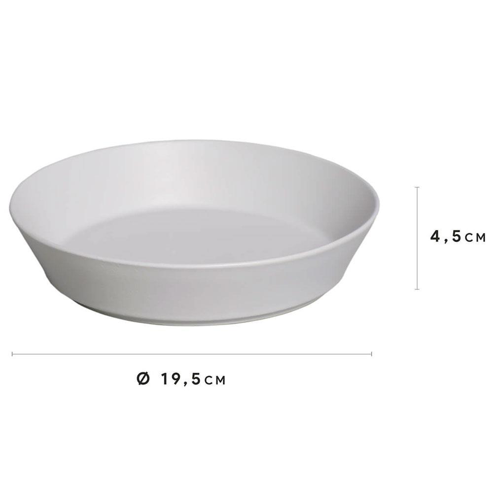 Conjunto com 6 Pratos Fundos Porto Brasil Neo Vit em Stoneware 19,5 cm – Cinza - 3